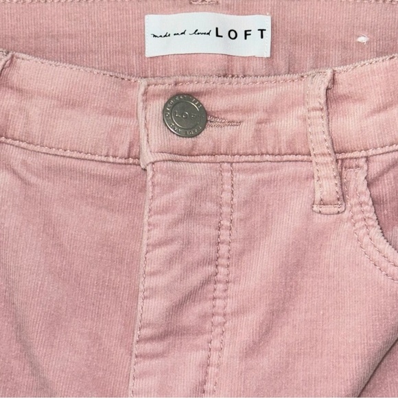 LOFT Sz 28/6 Soft Pink Skinny Corduroy 5 Pocket Jeans Cotton-Modal Spandex NWOT - Picture 4 of 6
